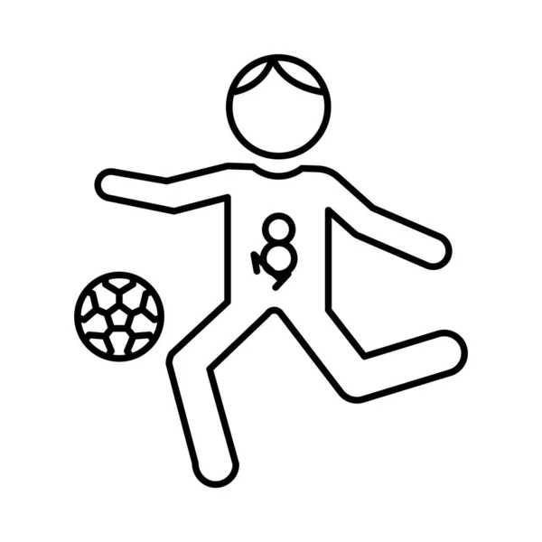 Ilustracja Wektorowa Piłka Nożna Gracz Piłki Nożnej — Wektor stockowy