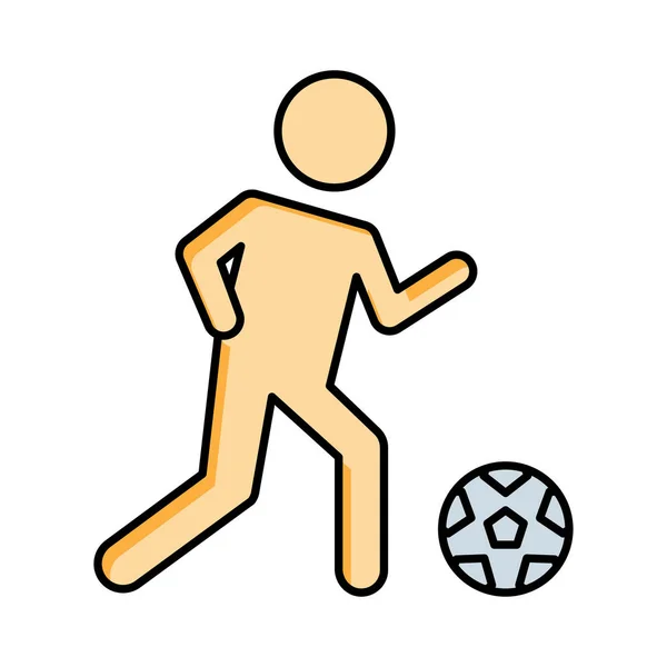 Joueur Football Football Vecteur Illustration — Image vectorielle