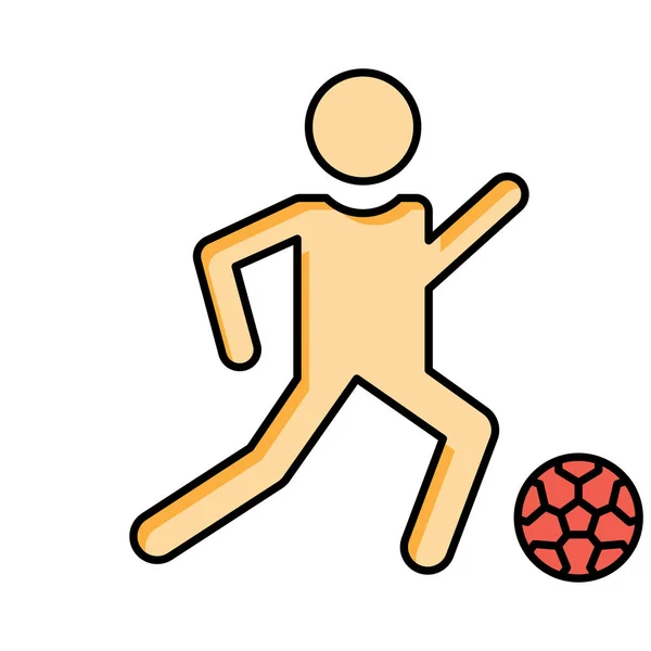 Football Soccer Player Vector Illustration — Stock Vector