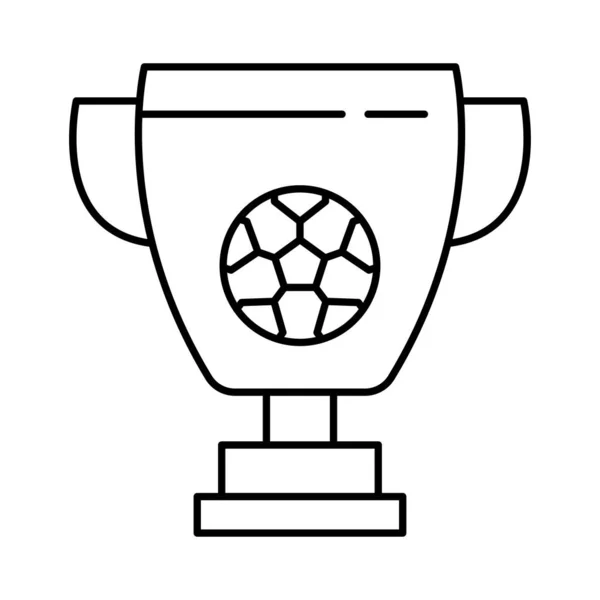 Trofee Award Voetbal Vectorillustratie — Stockvector