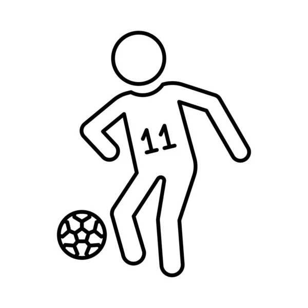 Ilustracja Wektorowa Gracz Piłki Nożnej Piłka Nożna — Wektor stockowy