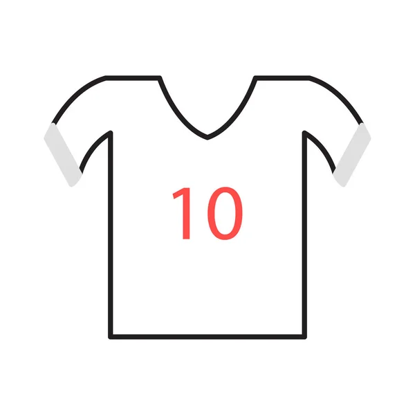 Camiseta Camiseta Fútbol Vector Ilustración — Vector de stock