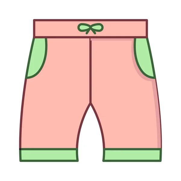Ropa Interior Pantalones Cortos Tela Vector Ilustración — Vector de stock