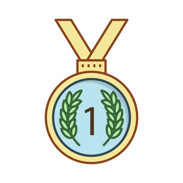 Récompense Médaille Réalisation Vectoriel Illustration — Image vectorielle