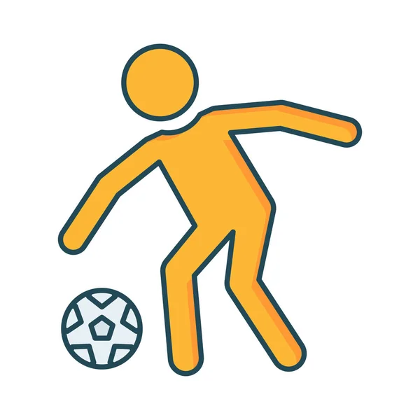 Joueur Football Illustration Vectorielle Football — Image vectorielle