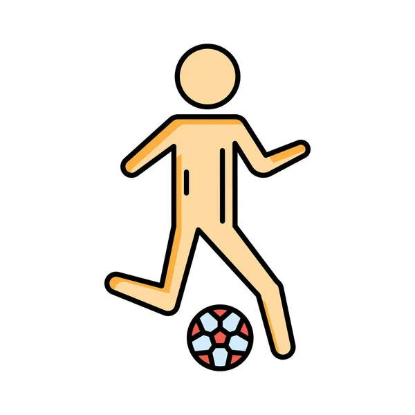 プレーヤー サッカー サッカー ベクトル図 — ストックベクタ