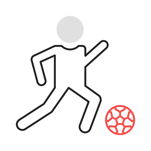Fútbol Fútbol Jugador Vector Ilustración — Archivo Imágenes Vectoriales