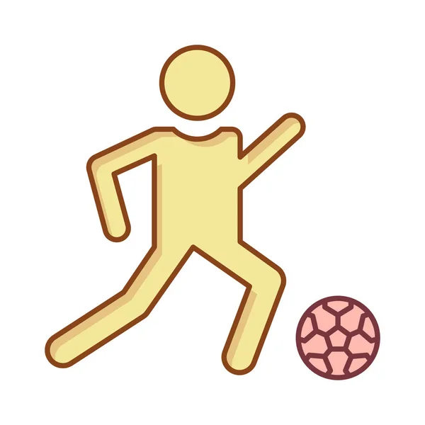 Football Footballeur Vecteur Illustration — Image vectorielle