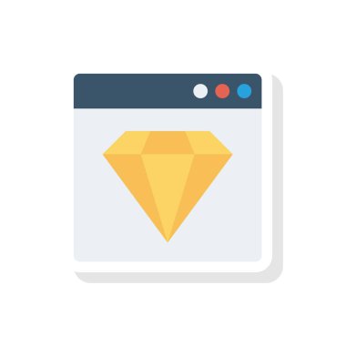 tarayıcı web sayfası düz simge, vektör, illüstrasyon