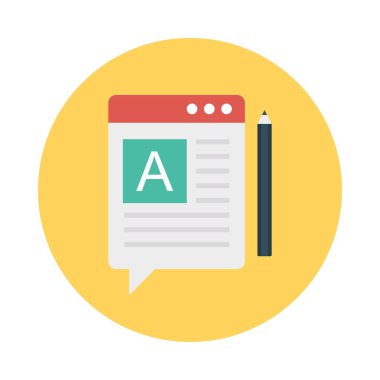 tarayıcı web sayfası düz simge, vektör, illüstrasyon