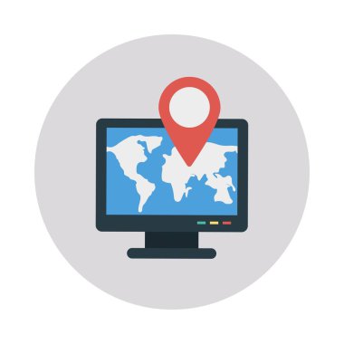 online harita konum işaretleyici vektör illüstrasyon