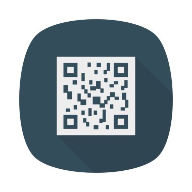 Qr kodu etiketi vektör çizimi 