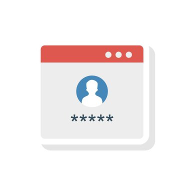 oturum açma hesabı profili vektör çizim 