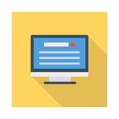 tarayıcı web sayfası düz simge, vektör, illüstrasyon