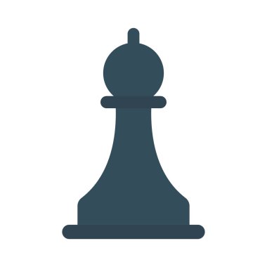 Satranç düz simgesi, vektör, illüstrasyon