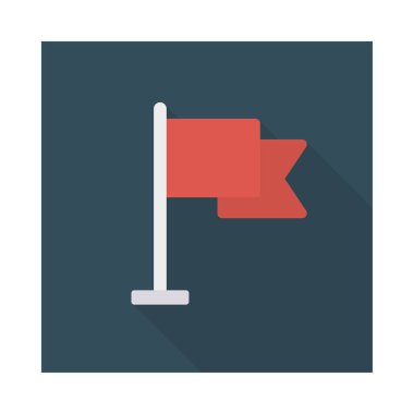 dalga düz simge, vektör, illüstrasyon