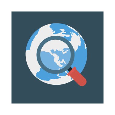 Arama büyüteç cam vektör çizim