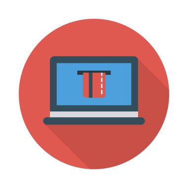 online dizüstü vektör illüstrasyon ödeme