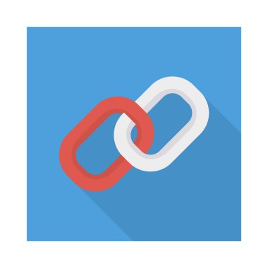 URL link chain flat icon, vector, illustration