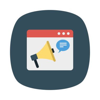 reklam online pazarlama vektör çizim 