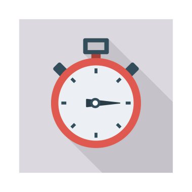 zamanlayıcı düz simge, vektör, illüstrasyon