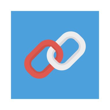 URL link chain flat icon, vector, illustration