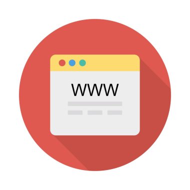 tarayıcı web sayfası düz simge, vektör, illüstrasyon
