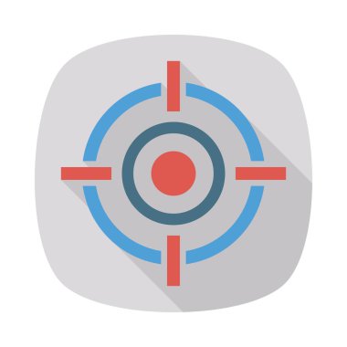 Düz hedef simgesini, vektör, illüstrasyon