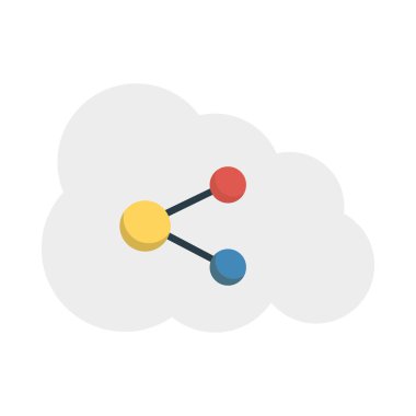 ağ bağlantısı bulut vektör illüstrasyon 