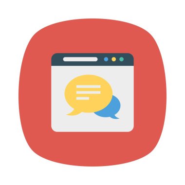 konuşma sohbet online vektör illüstrasyon 