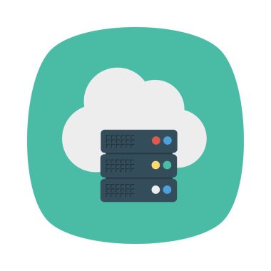 sunucu veritabanı depolama vektör çizim 