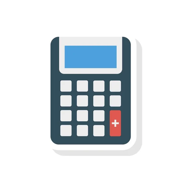 Calculadora Icono Plano Vector Ilustración — Vector de stock