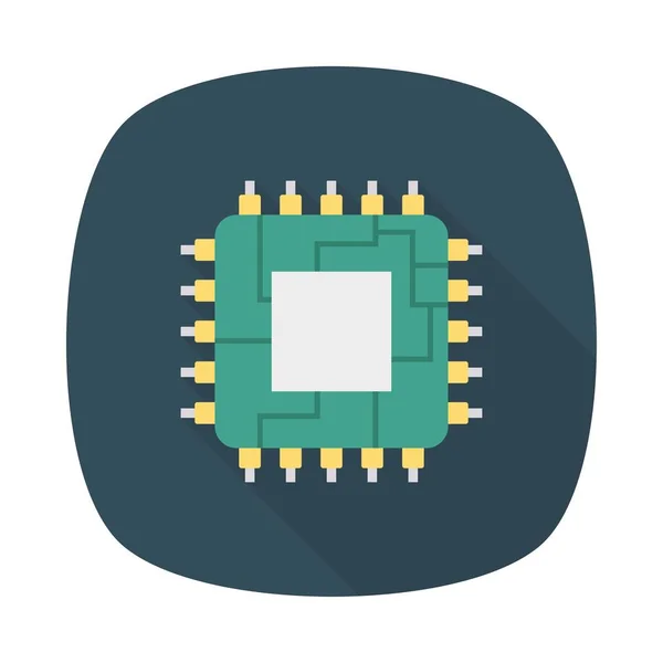 Cpu Procesador Chip Vector Ilustración — Archivo Imágenes Vectoriales