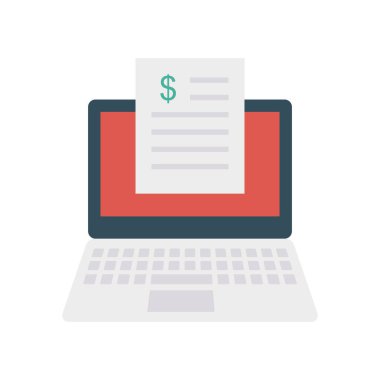 Fatura sayfası belge vektör çizim