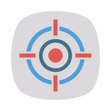 Düz hedef simgesini, vektör, illüstrasyon