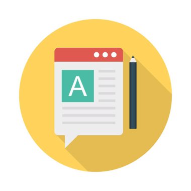 tarayıcı web sayfası düz simge, vektör, illüstrasyon