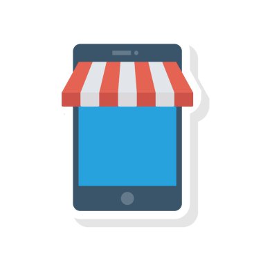 E ticaret online alışveriş vektör çizim 