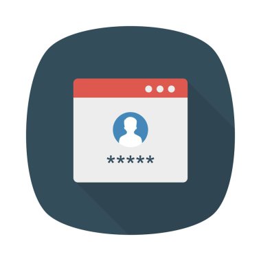 oturum açma hesabı profili vektör çizim 