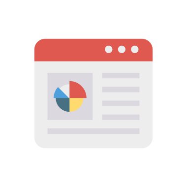 tarayıcı web sayfası düz simge, vektör, illüstrasyon