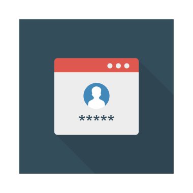 oturum açma hesabı profili vektör çizim 