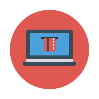 online dizüstü vektör illüstrasyon ödeme