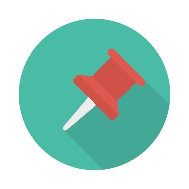 düz raptiye simgesini, vektör, illüstrasyon