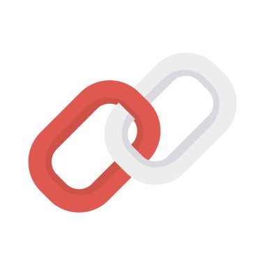 URL link chain flat icon, vector, illustration