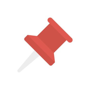 düz raptiye simgesini, vektör, illüstrasyon