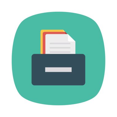 arşiv dosyaları düz simge, vektör, illüstrasyon 