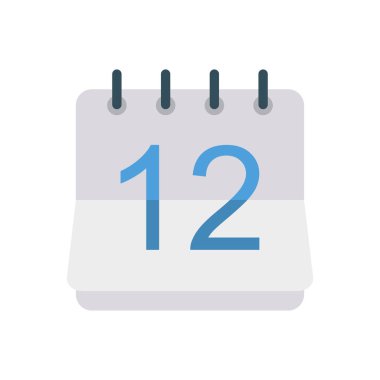 Takvim düz simgesini, vektör, illüstrasyon