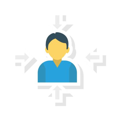 hedef odak kullanıcı vektör illüstrasyon 