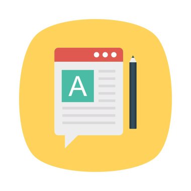 tarayıcı web sayfası düz simge, vektör, illüstrasyon