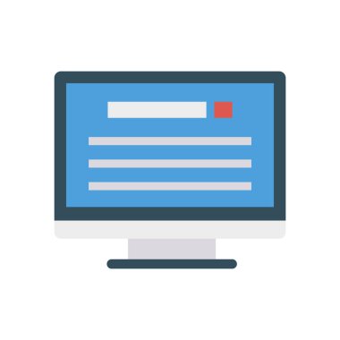 tarayıcı web sayfası düz simge, vektör, illüstrasyon