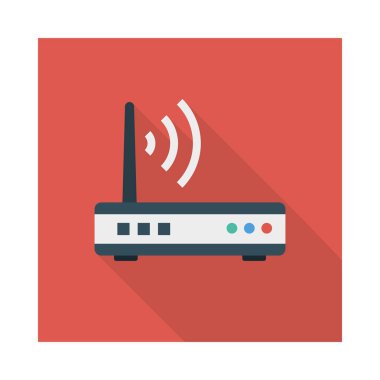 anten düz simge, vektör, illüstrasyon ile yönlendirici 